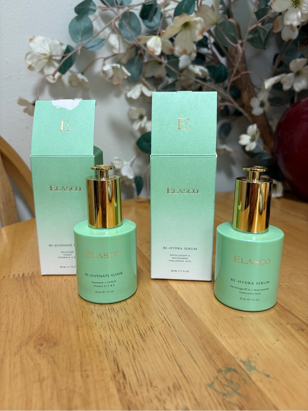 Elasco Bundle of 2 Barrier Restore Set, Elixir & Serum, Deep hydration, BNIB,NEW